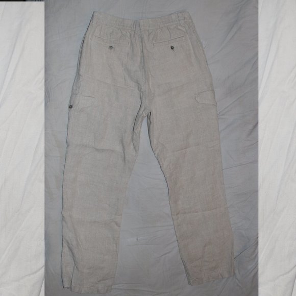 Caribbean Cargo Linen Pants Waist 32x32 Inseam - Picture 8 of 11